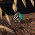 انگشتر فيروزه شجری مردانه کد 2060