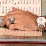 انگشتر فيروزه عجمی مردانه کد 2068