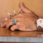 انگشتر فيروزه شجری مردانه کد 2073