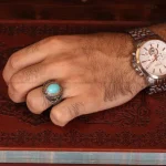 انگشتر فيروزه عجمی مردانه کد 2074