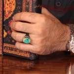 انگشتر فيروزه شجری مردانه کد 2075