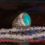 انگشتر فيروزه شجری مردانه کد 2076