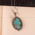 گردنبند فیروزه زنانه کد 2105