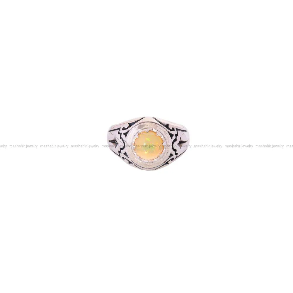 انگشتر اوپال مردانه کد 1497