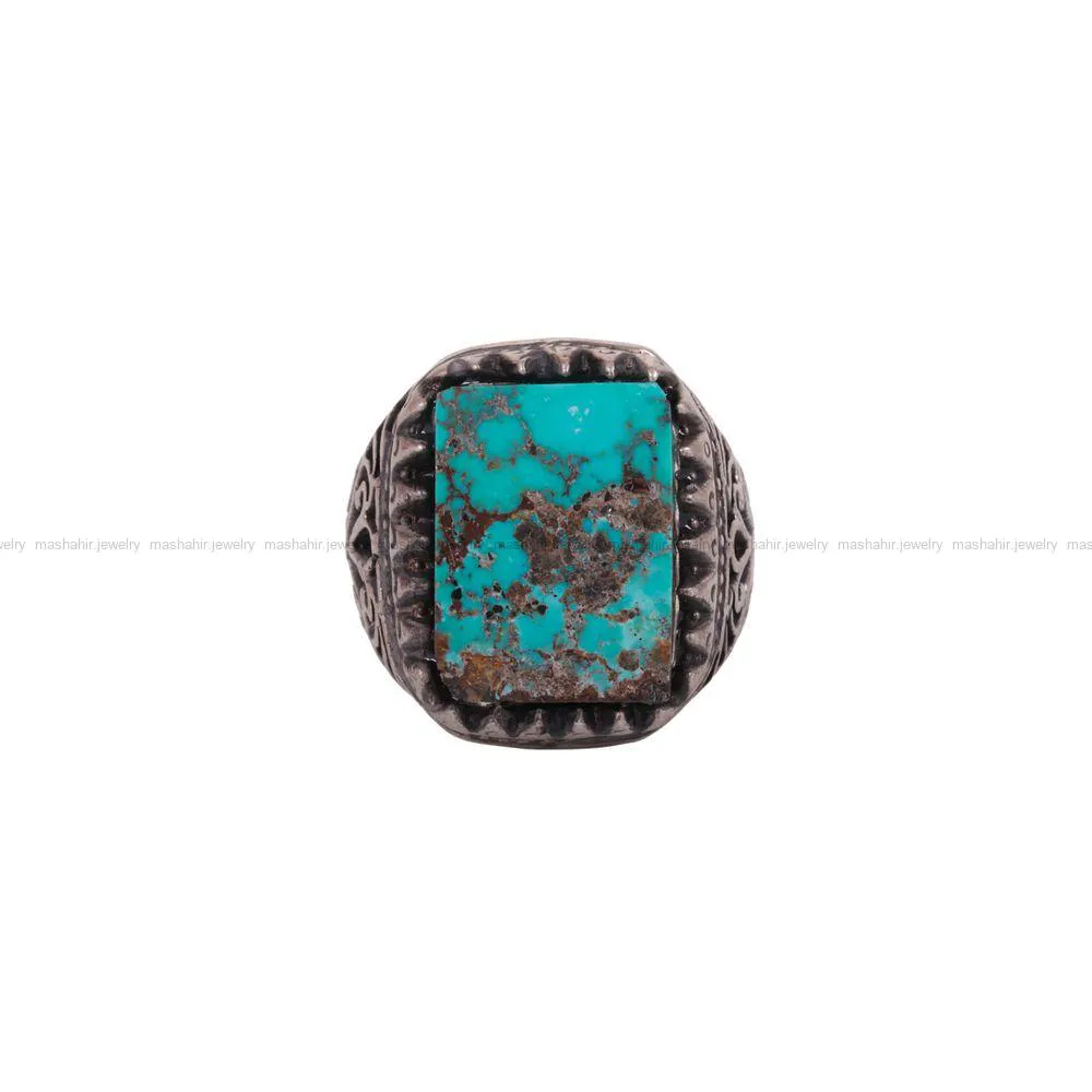 انگشتر فیروزه شجری مردانه کد 2751