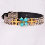 دستبند چرم فیروزه زنانه کد 2394