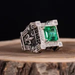 انگشتر طرح زمرد مردانه کد 1767