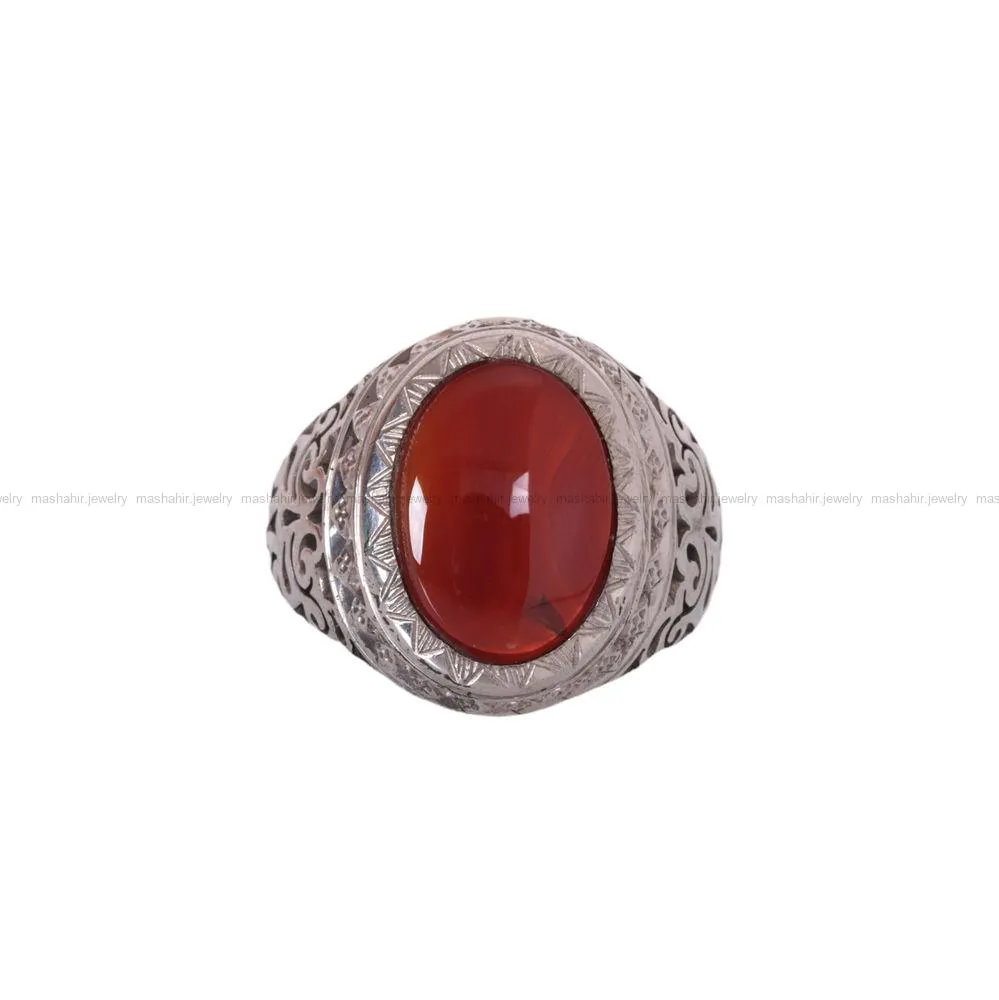 انگشتر عقیق مردانه کد 806