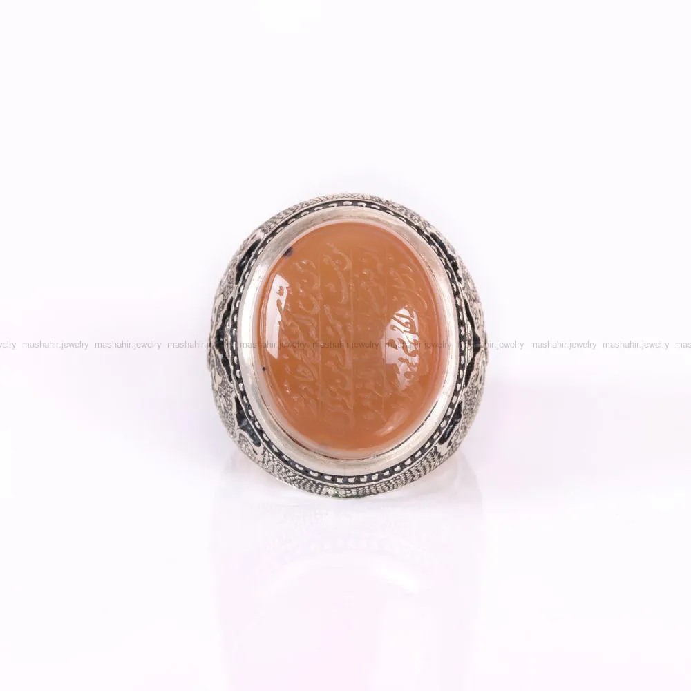 انگشتر عقیق مردانه کد 818