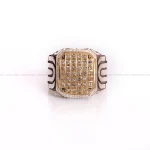 انگشتر صفحه برلیان مردانه کد 820