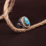 انگشتر فیروزه شجری مردانه کد 1893