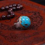 انگشتر فيروزه شجری مردانه کد 9