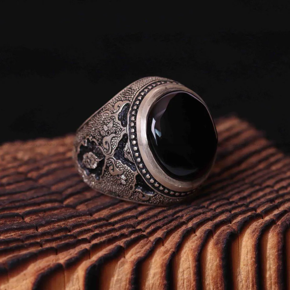 انگشتر عقیق مردانه کد 1249