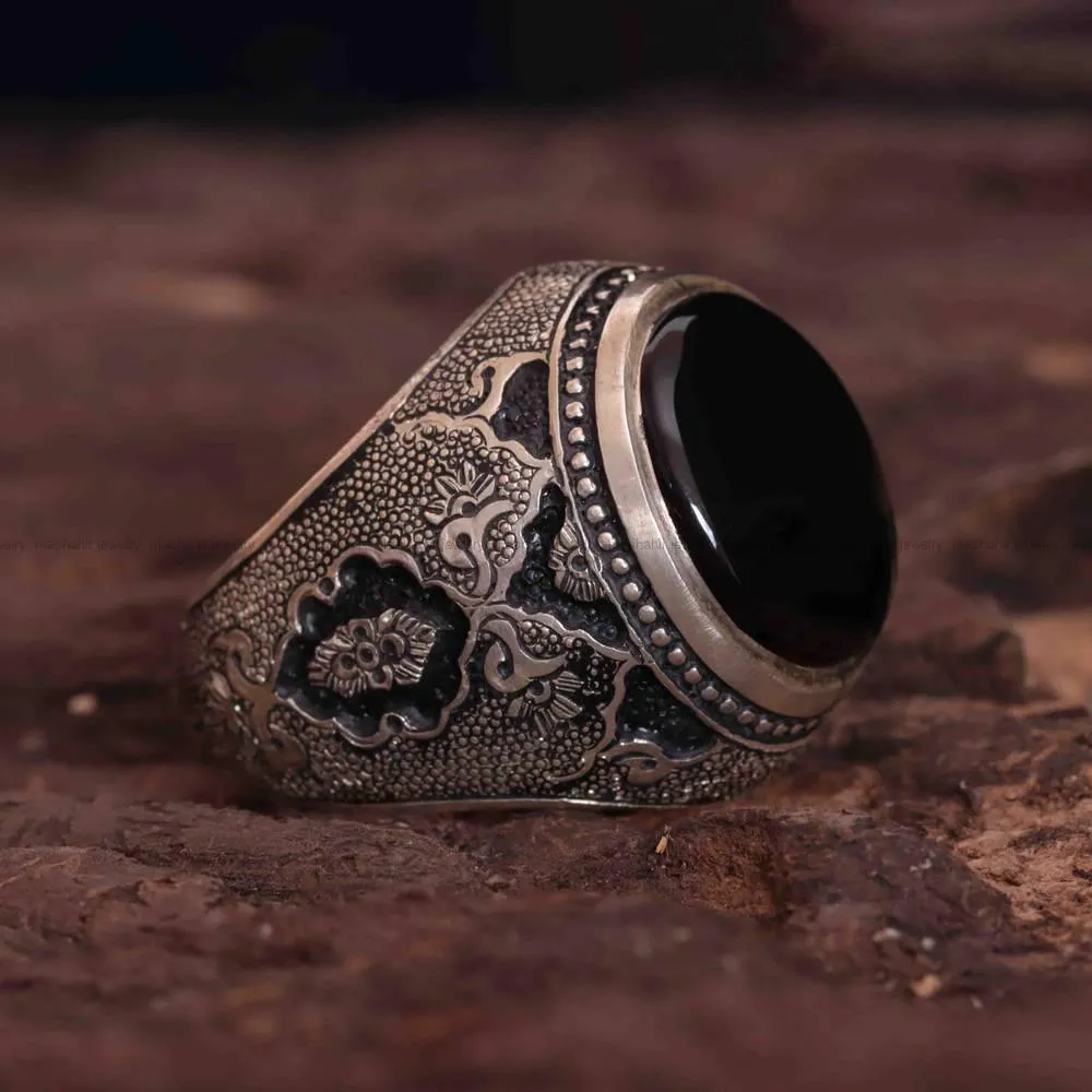 انگشتر عقیق مردانه کد 1330