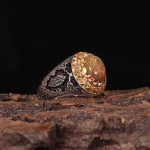 انگشتر اوپال مردانه کد 1355