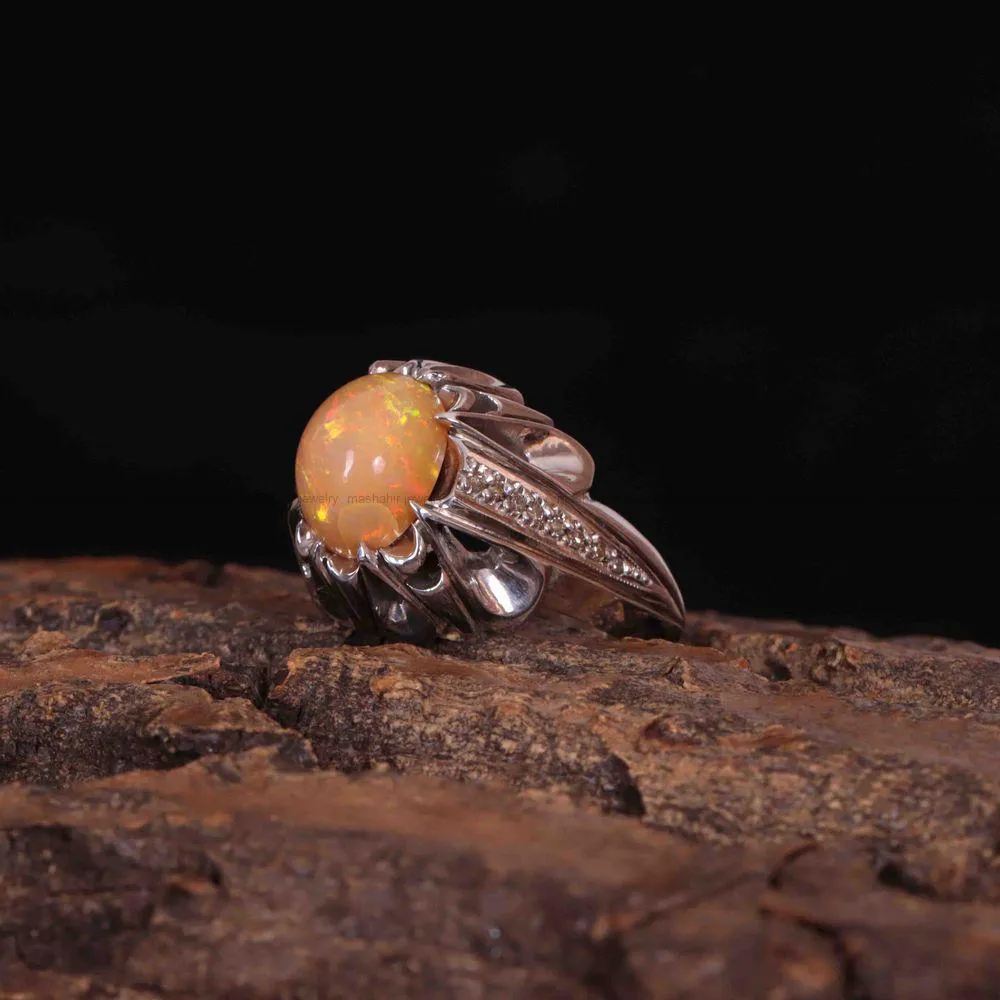 انگشتر اوپال مردانه کد 1357