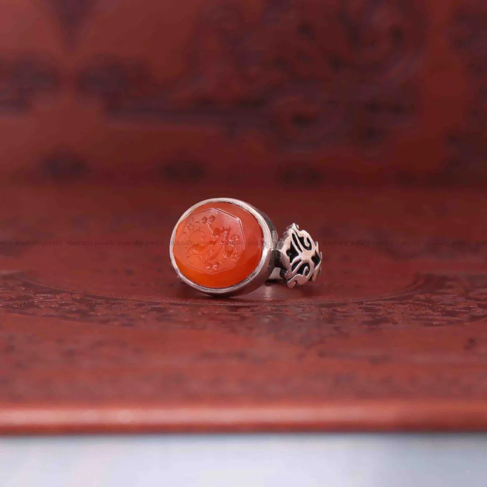 انگشتر عقیق مردانه کد 1375