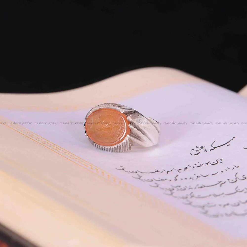 انگشتر عقیق مردانه کد 1376