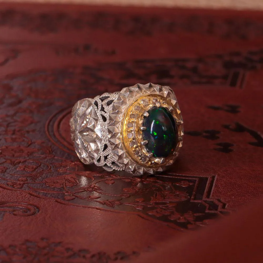 انگشتر اوپال مردانه کد 1430