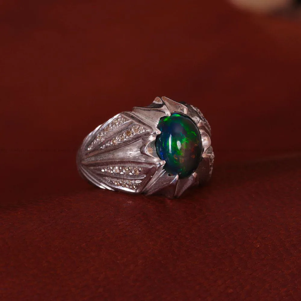 انگشتر اوپال مردانه کد 1432