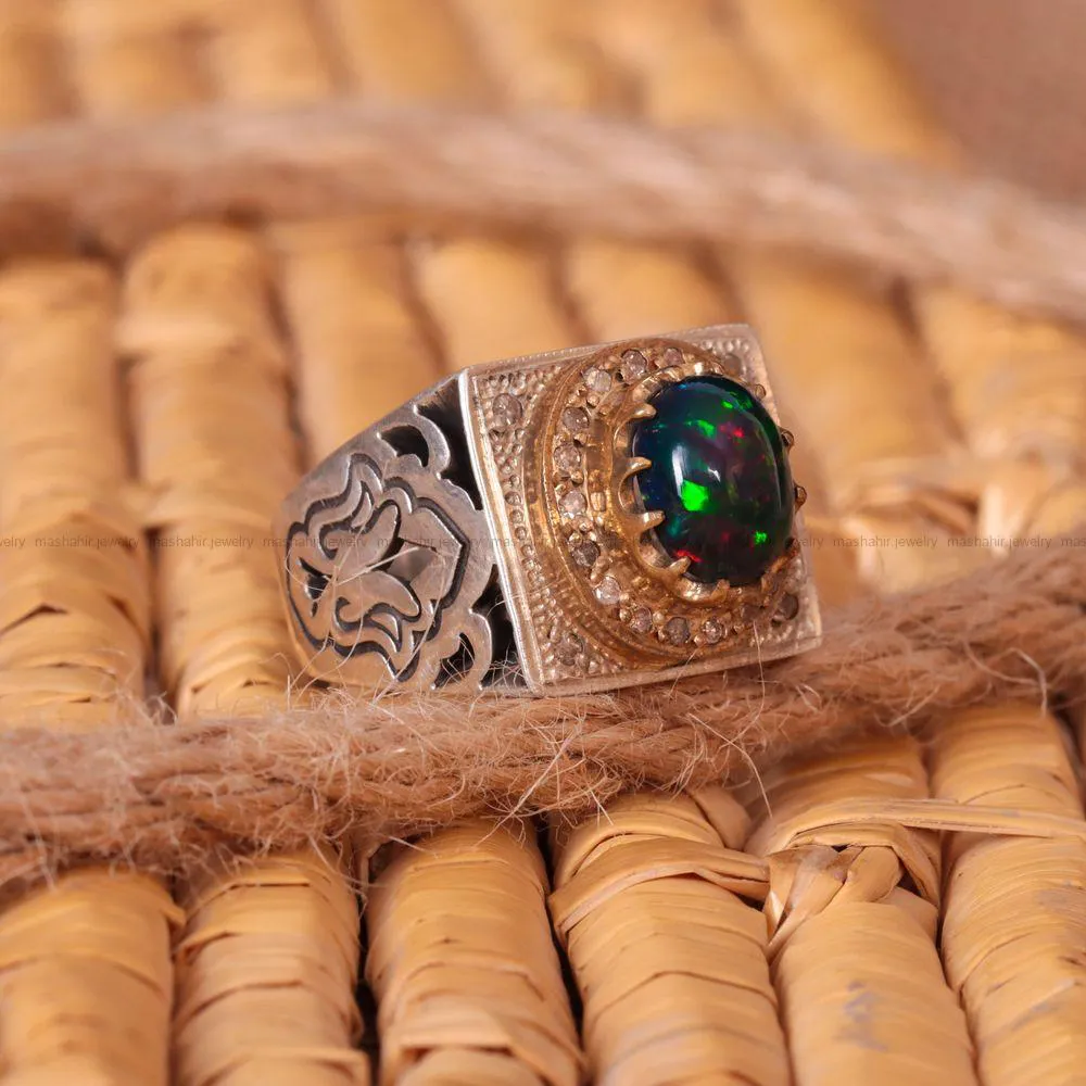انگشتر اوپال مردانه کد 1444