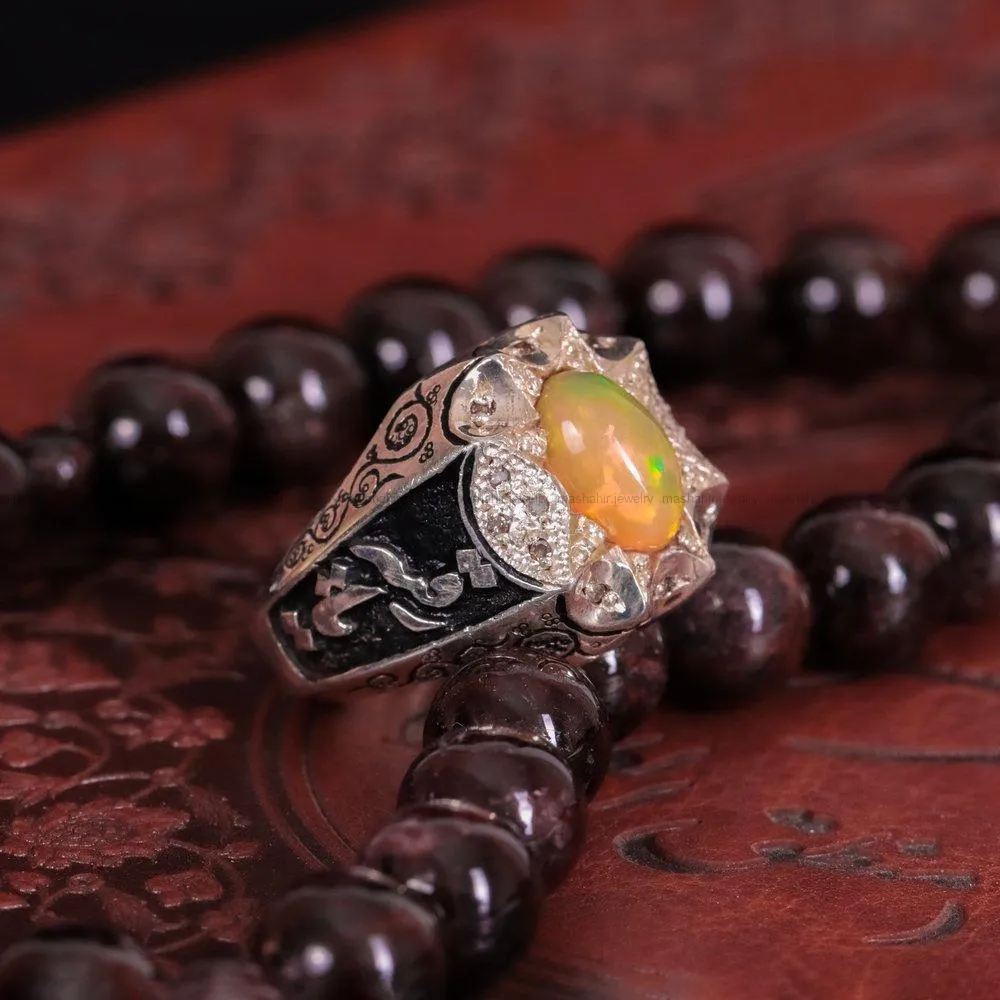 انگشتر اوپال مردانه کد 1473