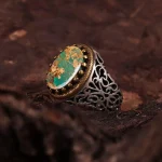 انگشتر فیروزه شجری مردانه کد 2647