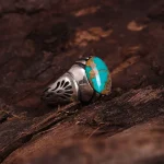 انگشتر فیروزه شجری مردانه کد 2649