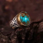 انگشتر فیروزه شجری مردانه کد 2650