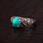 انگشتر فیروزه شجری مردانه کد 2706