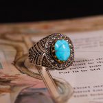 انگشتر فیروزه شجری مردانه کد 4118