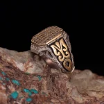 انگشتر صفحه برلیان مردانه کد 867