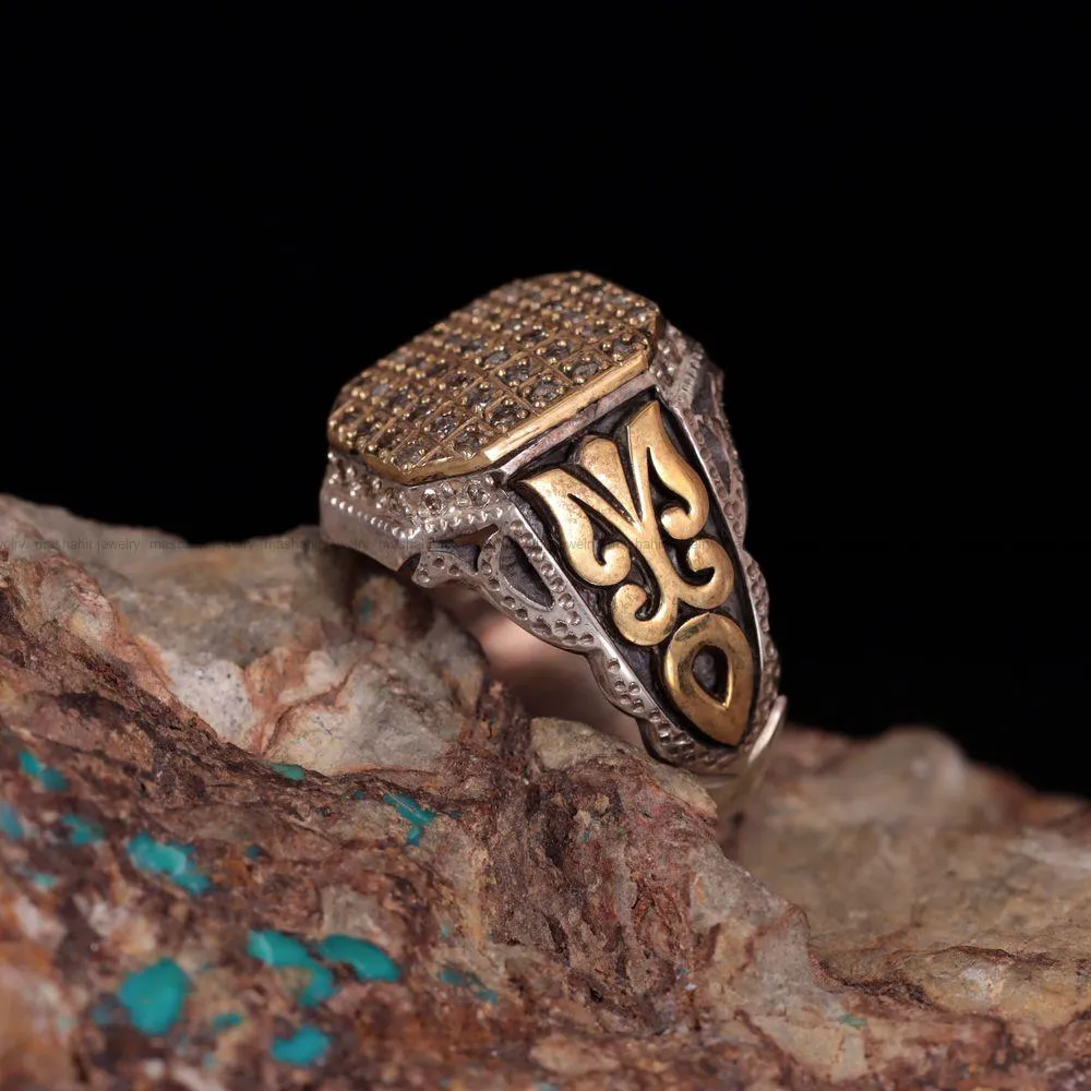 انگشتر صفحه برلیان مردانه کد 867