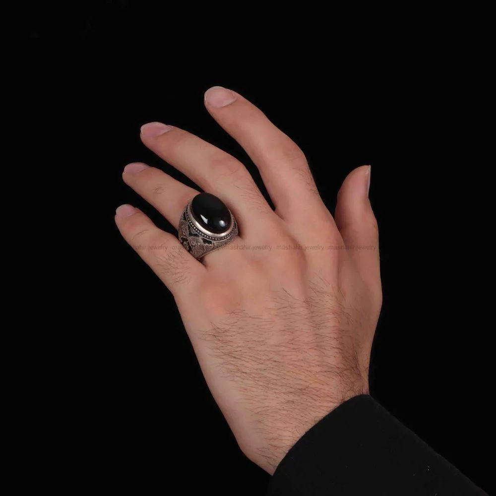 انگشتر عقیق مردانه کد 1248