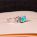 انگشتر فیروزه شجری مردانه کد 2715