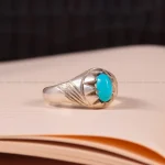 انگشتر فیروزه شجری مردانه کد 2719