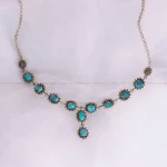 گردنبند فیروزه زنانه کد 2734