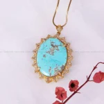 گردنبند فیروزه زنانه کد 2743