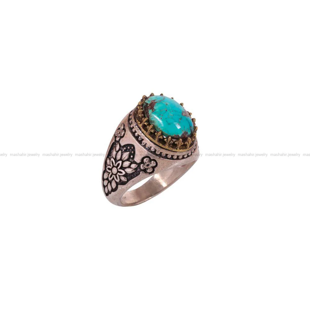 انگشتر فیروزه شجری مردانه کد 2799