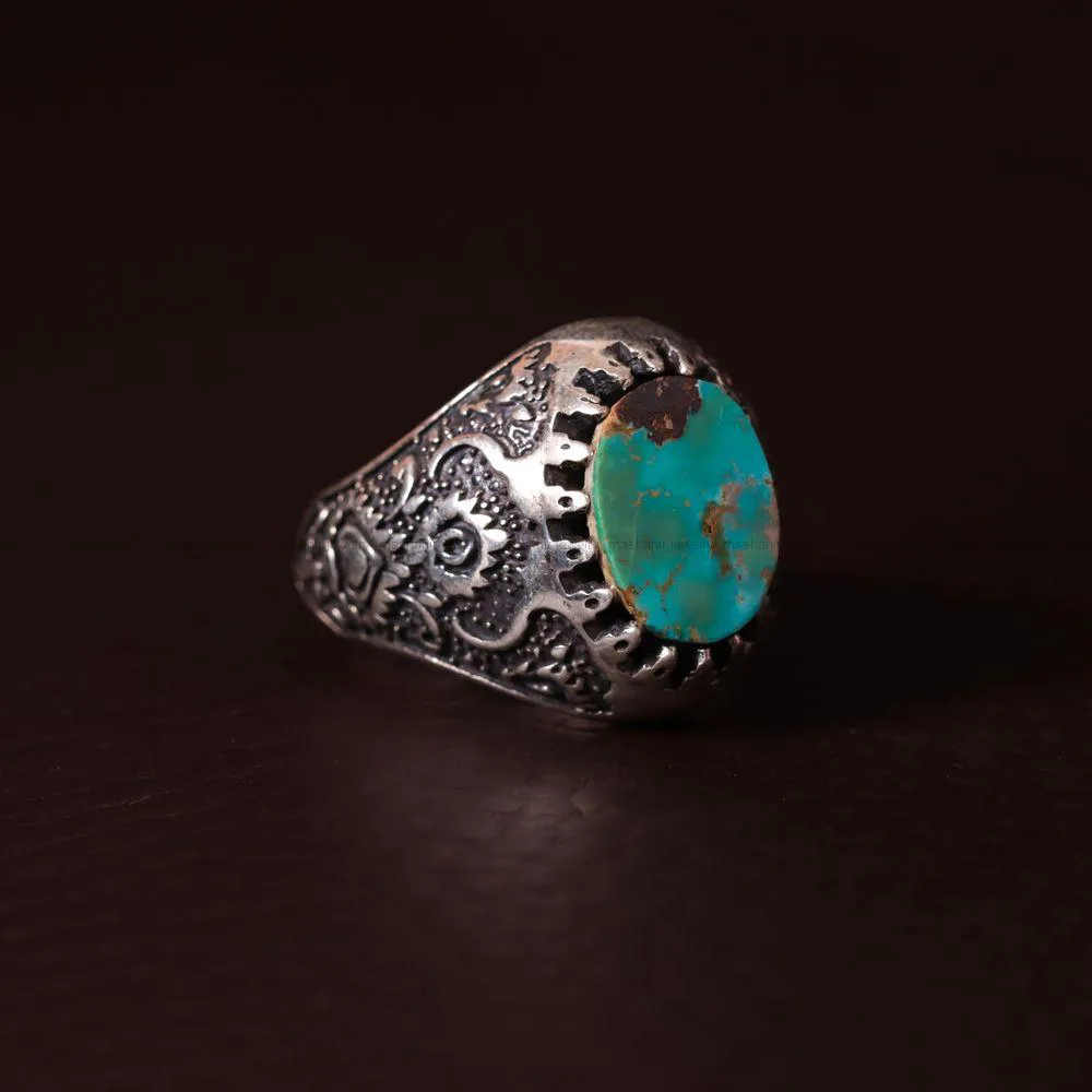 انگشتر فیروزه شجری مردانه کد 2781