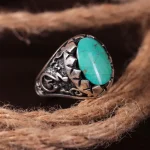 انگشتر فیروزه شجری مردانه کد 2783