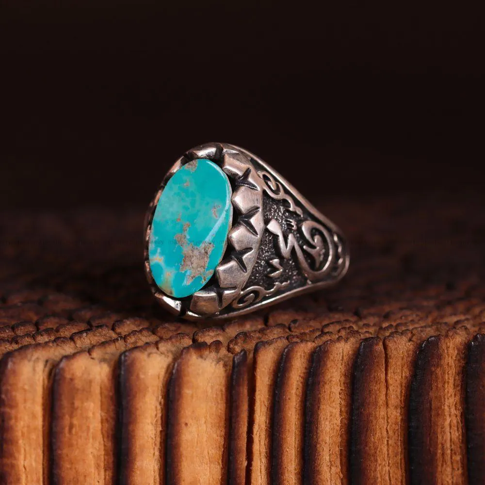 انگشتر فیروزه شجری مردانه کد 2798