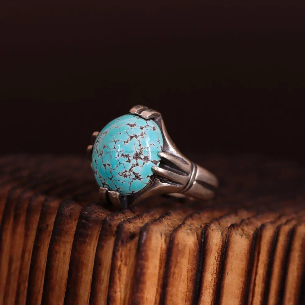 انگشتر فیروزه شجری مردانه کد 2800