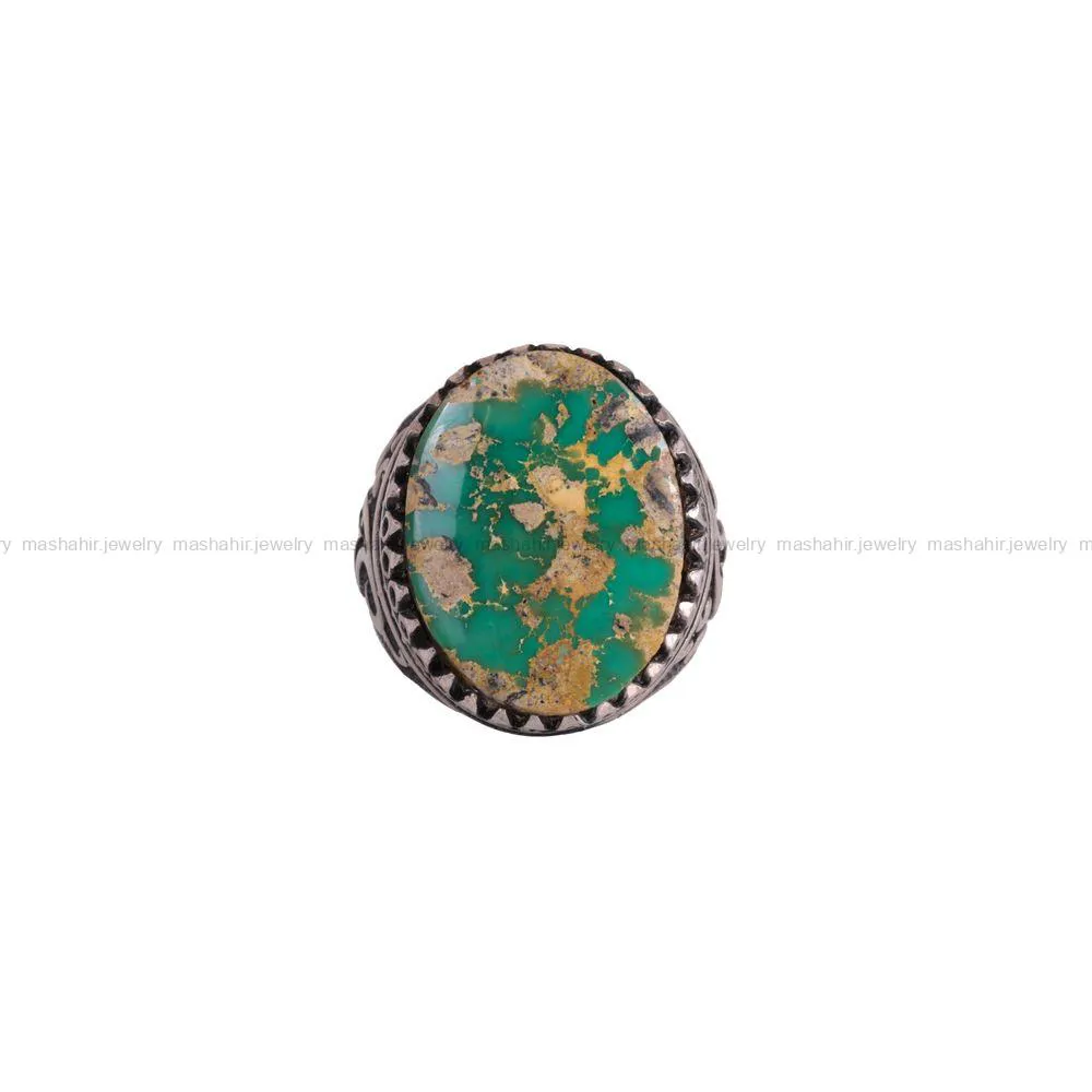 انگشتر فیروزه شجری مردانه کد 2885