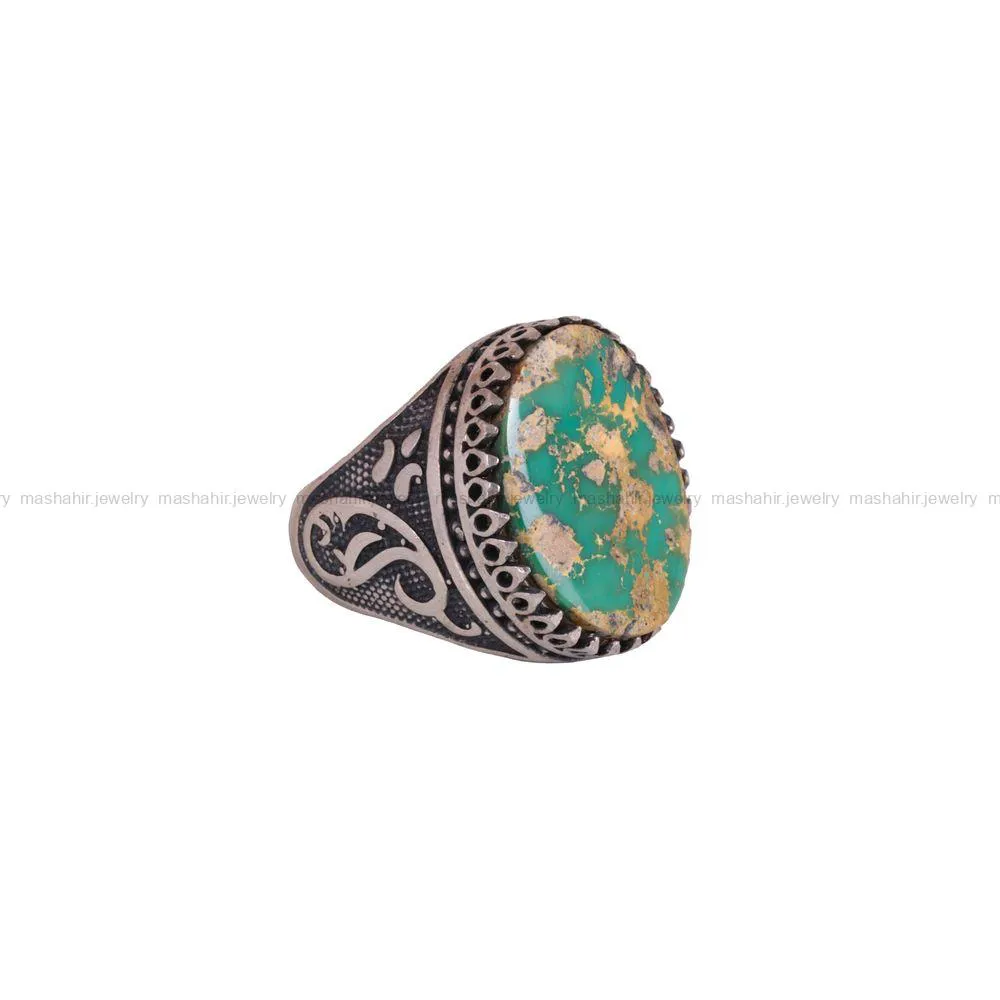 انگشتر فیروزه شجری مردانه کد 2885