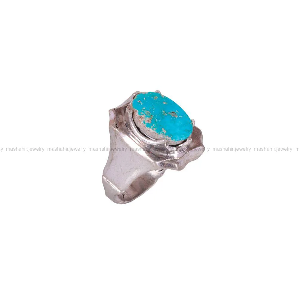 انگشتر فیروزه شجری مردانه کد 2894