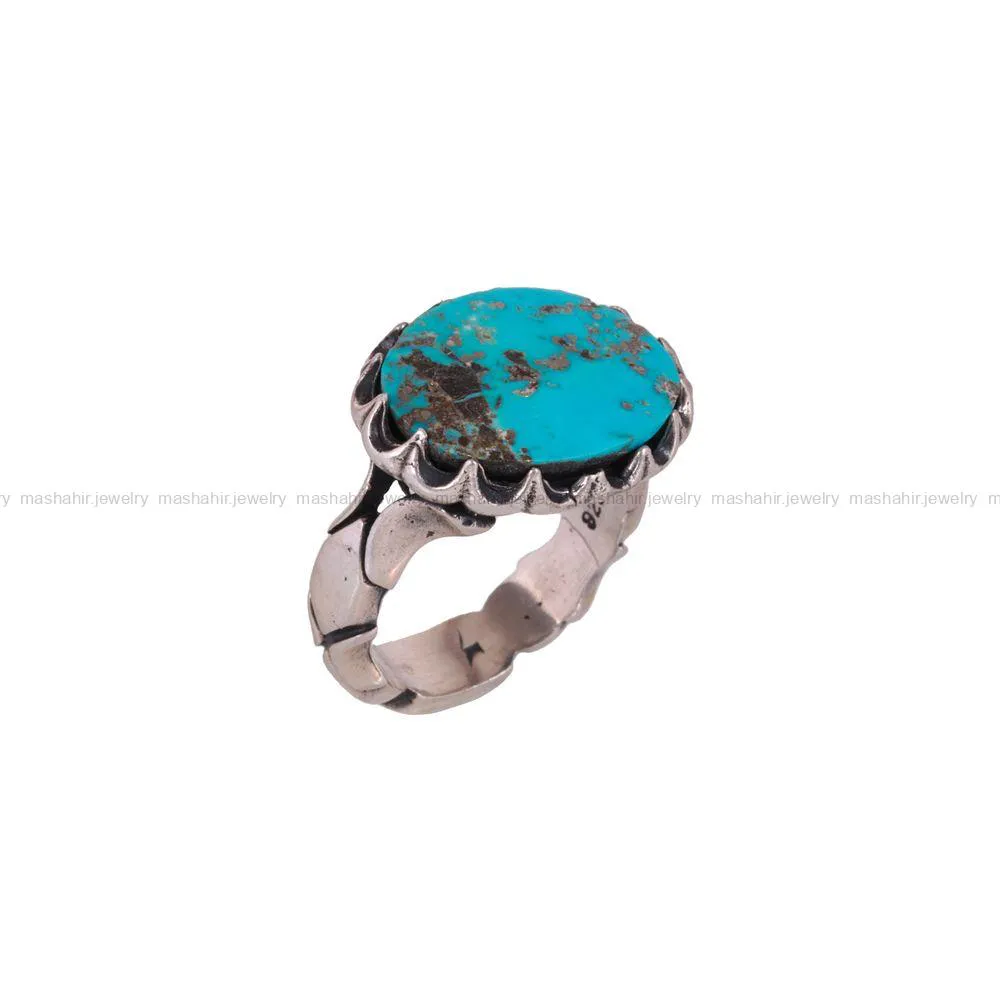 انگشتر فیروزه شجری مردانه کد 2896