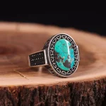 انگشتر فیروزه شجری مردانه کد 2866