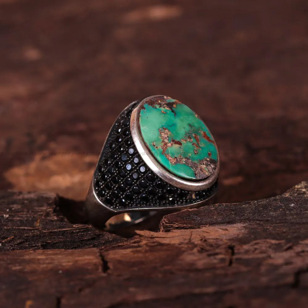 انگشتر فیروزه شجری مردانه کد 2868