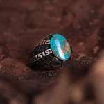 انگشتر فیروزه شجری مردانه کد 2878